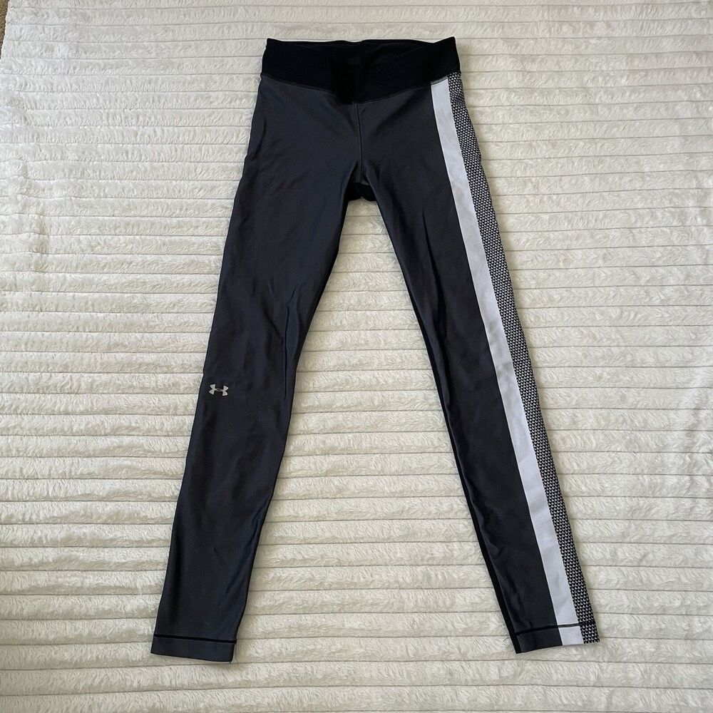 Under Armour Women's UA Compression Heat Gear Legging Black Approx. XS Striped